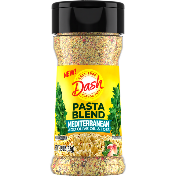 Dash Pasta Blend Mediterranean, Salt Free Seasoning Blend, 1.9 oz Bottle