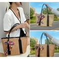 thumbnail image 2 of CoCopeaunts Straw Bag for women, Summer Beach Bag Woven Hobo Handbag Shoulder Bag Tote Bag Top Handle Bag with Silk Belt, 2 of 8