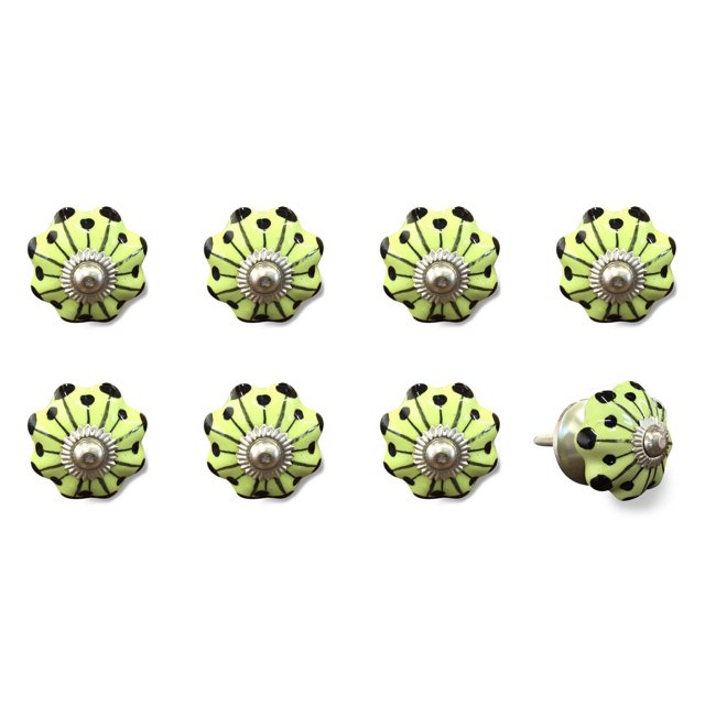 KNOB-IT VINTAGE HANDPAINTED CERAMIC KNOBS (8 Pack) K000001
