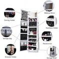 thumbnail image 3 of Soges 360 Degree Rotatable Jewelry Armoire with Full-length Mirror, White, 3 of 9