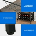 thumbnail image 6 of Dextrus 4 Tier Kitchen Bakers Rack with Power Outlets, 31.5" Freestanding Microwave Stand with Wine Rack & Hooks, Rustic Brown, 6 of 10
