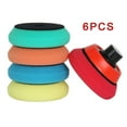 thumbnail image 1 of Lefu 6pcs 3Inch Polishing Buffing Pads For Car Paint Sponge Kit Set Waxing Furniture, 1 of 9