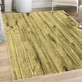 thumbnail image 1 of Rustic Decorative Rug, Wall Wooden Texture Background and Antique Timber Furniture Print, Quality Carpet for Bedroom Dorm and Living Room, 6 Sizes, Earth Yellow, by Ambesonne, 1 of 4