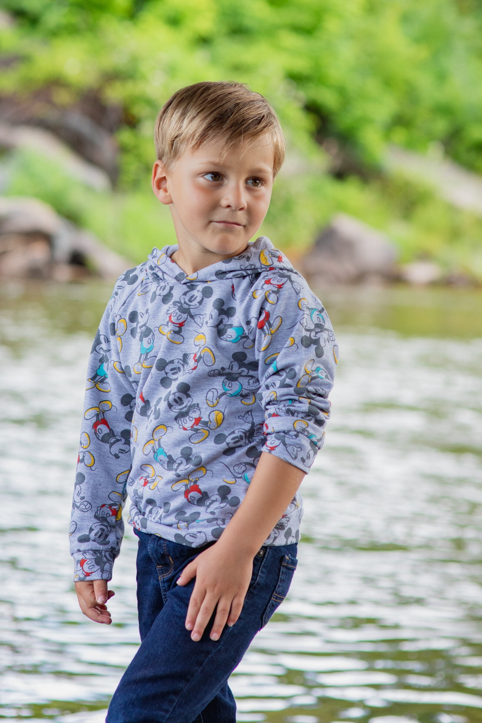 Disney Mickey Mouse Little Boys French Terry Hoodie and Jogger Pants Set
