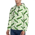 thumbnail image 3 of Sikiie Green Cucumber1 Men's Hoodie, Essentials Hoodie, Sweatshirt, Pullover Hooded Sweatshirt for Men-XX-Large, 3 of 7