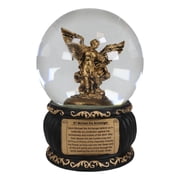 Ebros Guardian Archangel Saint Michael Trampling On Satan Water Globe Figurine