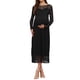 thumbnail image 1 of INSPIRE CHIC Vestido de Maternidad de 2 Piezas para Mujeres con Malla y Costura Lateral Ajustada para Invitadas de Boda, Fiesta de Cóctel, Embarazo, Talla XL, Negro, 1 of 6