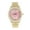 Gold; Pink;, variant on Fully Iced Out Diamond Watch for Women's w/Roman Numerals Easy Read Date and Colorful Dials- Designer Hip Hop Blinged Out Timepiece - ST10226RND-LA (ST10226RND-LA GLD)