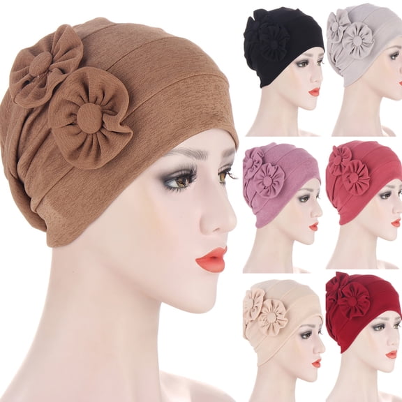Gray Chemo Headwrap for Women Polyester Skull Cap Hair Loss Cover Lightweight Head Covering Hat One Size