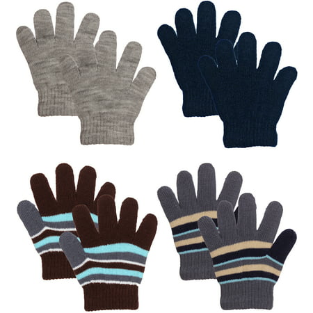 Emmalise Children Kids Winter Cold Weather Winter Knit Gloves - 3 - 8 yrs Old