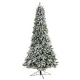 thumbnail image 5 of Nearly Natural Prelit LED Gray Flocked Fir Christmas Tree, with Bendable Branches 8.5', 5 of 11