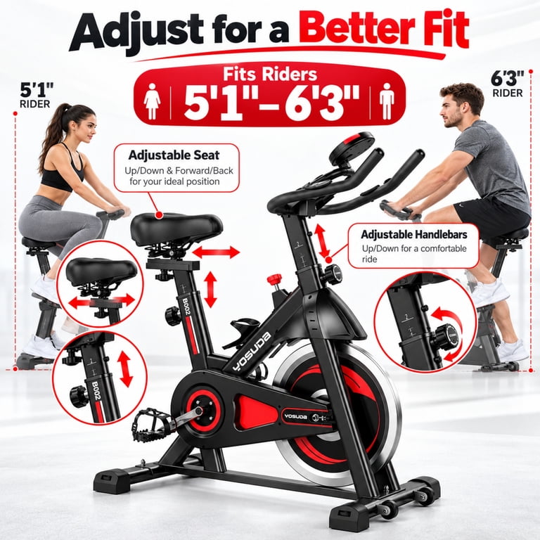 Yosuda Indoor Cycling Bike, 300 Lb Capacity photo 6