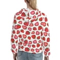 thumbnail image 7 of Sikiie Hand Drawn Strawberry Women's Casual Hoodies Long Sleeve Lightweight Pullover Tops Loose Sweatshirt-Medium, 7 of 7