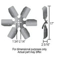thumbnail image 3 of Derale 17317 Heavy Duty Fan Blade Series 1000 17" Steel Rigid Race Belt Driven Fan Standard Rotation, 3 of 4