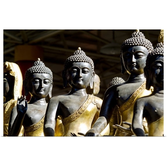 Great BIG Canvas | Rolled Ray Laskowitz Poster Print entitled China, Beijing,Thai Buddha Sculptures