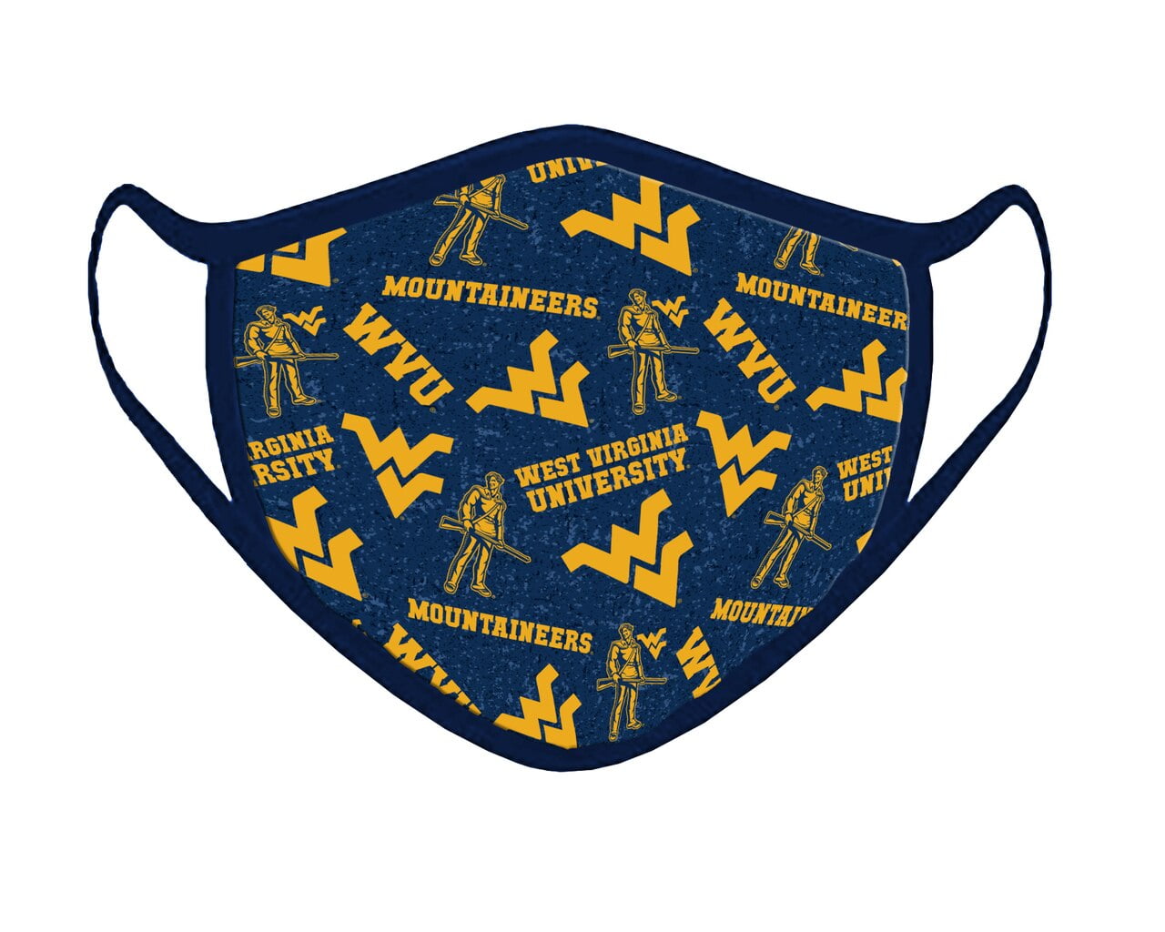 My Mask Face Wrap Cloth Reusable Comfort Cotton Collegiate - West Virginia