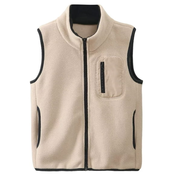 Krdevn Boys Vest for Children Warm Winter Padded Sleeveless Jacket with Zipper for Outdoor Activities,Fall Clothes,Size:17-18 Years