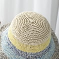 thumbnail image 6 of CoCoMangos Summer Bucket Hats Women Sun Hat Beach Handmade Straw Hat Woven Striped Crochet Wide Brim Fishing Cap, 6 of 7