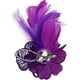 thumbnail image 3 of Broche pequeño con flor y plumas para mujer: pinza y pasador ajustable para bodas y fiestas., 3 of 7