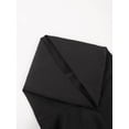 thumbnail image 4 of Black & Brown Asymmetrical Tulle Layered Maxi Dress, Cowl Neck Long Sleeve Avant-Garde Party Dress, 4 of 6