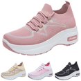 thumbnail image 4 of AUDeals Women's Wide Toe Box Shoes, Extra Wide Air Cushion Sneakers with Lightweight Breathable Comfort for Gym and Training (Red, 7.5), 4 of 9