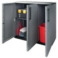 thumbnail image 2 of vidaXL Garden Storage Cabinet Gray and Black 40.2"x14.6"x33.1" PP, 2 of 9