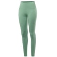 thumbnail image 2 of A2Y Women's High Waist Super Soft Cotton Full Length Leggings Light Green L, 2 of 6