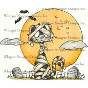 Angle View: Whipper Snapper Cling Stamp 4"X6"-Mummy Cat Halloween