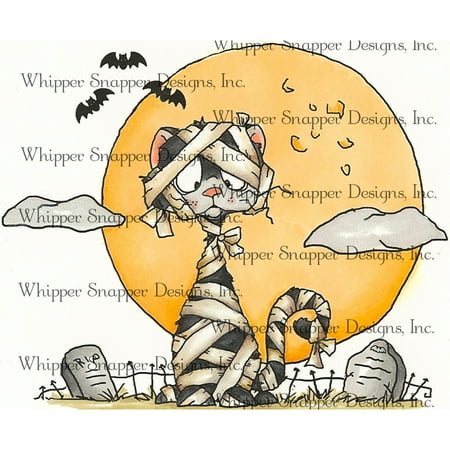 Whipper Snapper Cling Stamp 4"X6"-Mummy Cat Halloween