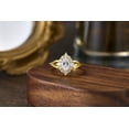 thumbnail image 5 of 10K Yellow Gold Oval Moissanite Classic Engagement Ring for Women, 5 of 5
