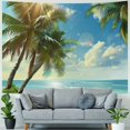 OBREWY Palm Tree Tapestry Wall Hanging Lightweight Easy Care Three