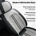 thumbnail image 3 of Car Seat Covers，Front and Rear, Fits Lincoln Mks 2010, Black & Gray 5 Pieces, 3 of 10