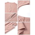 thumbnail image 4 of UVN Summer Two Piece Outfits Set for Women Short Set Half Zip Sleeveless Sweatsuits Ladies Lounge Tracksuit, 4 of 5