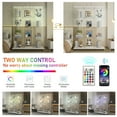 thumbnail image 4 of Primary Living Space Cabinets Tempered Glass Display Cabinet,Wine Cabinet, Storage Cabinet,File Cabinet with Bluetooth LED Light Strips,Tempered Glass Top, Lock on Door Wheels,Suitable for Living Roo, 4 of 11