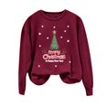 thumbnail image 4 of EGNMCR Chandails en Molleton à Capuche pour Femmes, Chandails en Molleton pour Femmes, Chandail à Capuchon Décontracté à Manches Longues de Noël Mode Décontractée à Manches Longues Col Rond Imprimé Chandails en Molleton Blouse pour Femmes, 4 of 4