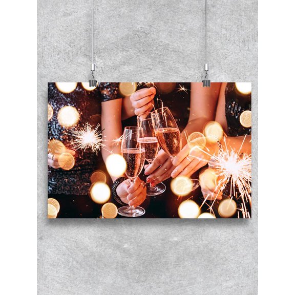 Friends Celebrating New Year. Poster -Image by Shutterstock