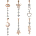 thumbnail image 1 of SNNROO 14G Belly Button Ring Surgical Steel Navel Rings CZ Piercing Jewelry 6Pcs, 1 of 8