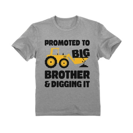

Tstars Boys Big Brother Shirt Gift for Big Brother Tractor Promoted to Big Brother and Digging It Pregnancy Announcement Big Bro Gifts for Brother Toddler Kids Birthday Baby Shower T Shirt