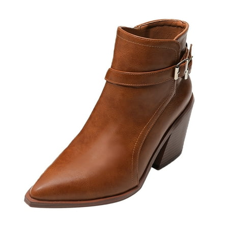

Women Pointed Toe High Heel Heel Slip On Fashion Party Shoes Ankle Boots