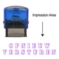 thumbnail image 1 of eloria Opnieuw Versturen Self Inking Rubber Stamp Business Custom Stamp Office Stationary, Color: Voilet Ink, 1 of 1