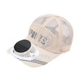 thumbnail image 2 of Sombrero con visera solar y ventilador para hombre y mujer, transpirable, con protección solar Beige, 2 of 9