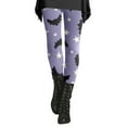 thumbnail image 5 of SNOWSONG Halloween Leggings for Women, Plus Size Leggings Women's Holiday Casual Halloween Printed Leggings Workout Exercise Bottoms, Womens Leggings, Tummy Control Leggings Purple 3XL, 5 of 6