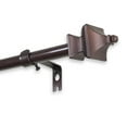 thumbnail image 3 of 5/8" Dia Adjustable 84"-120" single curtain rod with Mollie Finials - Cocoa,(5714-847), 3 of 3