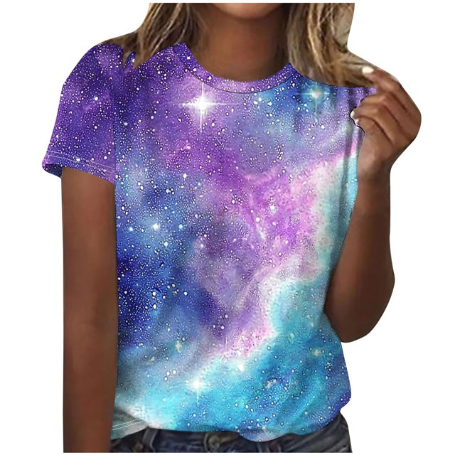 Camisetas Casuales de Manga Corta con Cuello de Tripulación Impresa de San Valentín Tee Gráfica Ligera Top 95% Poliéster 5% Elastano para el Uso Diario, Camiseta de Moda Cómoda