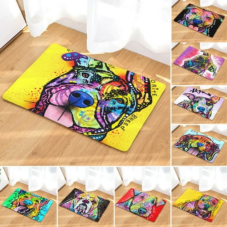 

19 x 31 Cute Dog Print Non-Slip Kitchen Floor Mats Machine Washable Rug Door Mat Runner Carpe Hallway Outdoor/Indoor