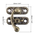 thumbnail image 2 of Uxcell 6 Pack Vintage Lock Clasp, 23 x 26mm Mini Swing Arm Left Clasp Latch, Bronze, 2 of 5