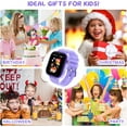 thumbnail image 4 of SHANNA 4G Kids Smart Watch GPS Tracker - Smartwatch with 2-Way Call Video Calling Voice Chat SOS Class Mode Pedometer Puzzle Games Wi-Fi Touch Screen Alarm Clock Smartwatches for Boys Girl, Purple, 4 of 8
