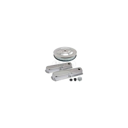 Engine Hose Dress Up Kit MACs Auto Parts Premier Products 44-38832 - Mustang Chrome Engine Dress-Up Kit, 260/289/302/351W V8 ()