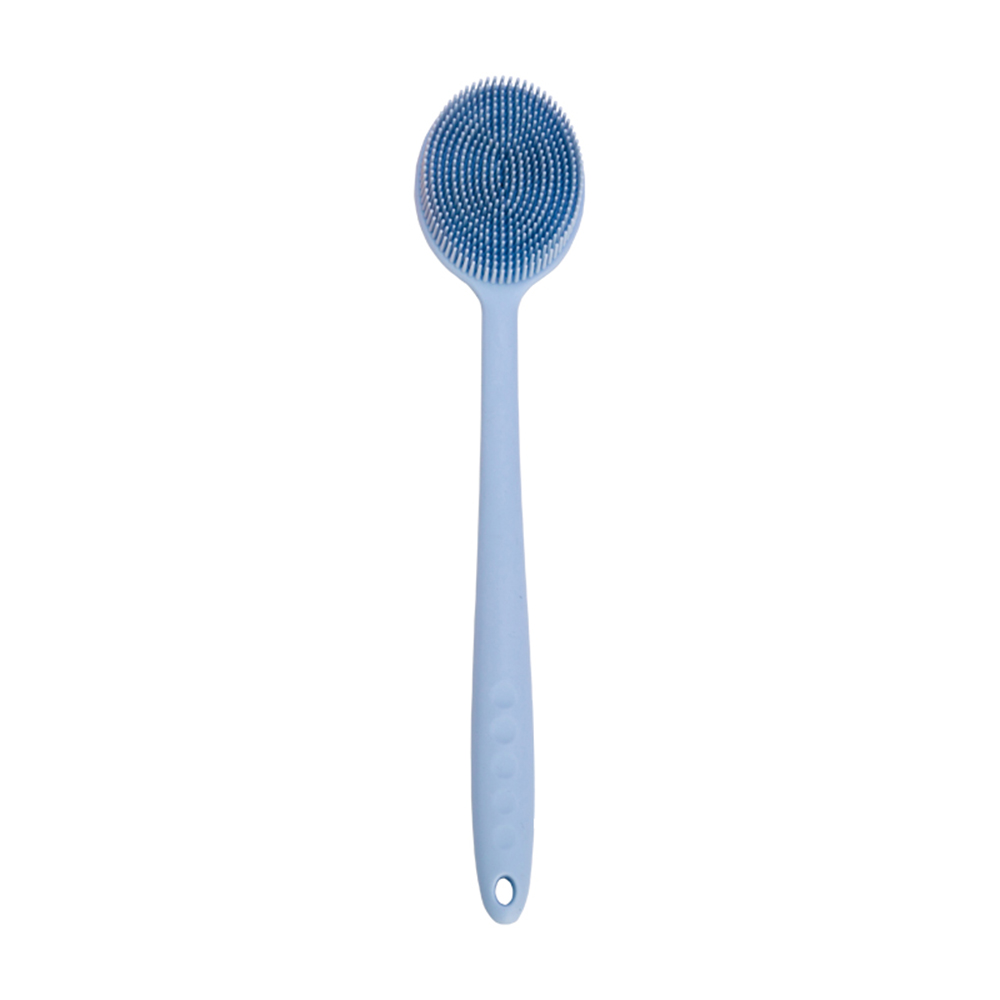 Silicone Body Cleaning Brush Shower Bath Back Scrubber with Long Handle