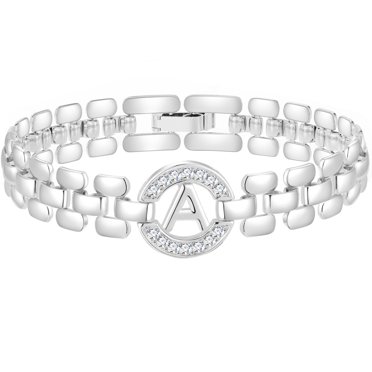 Initial Bracelet Set For Women - 14K Gold Plated Stackable Beaded Bracelet A-Z